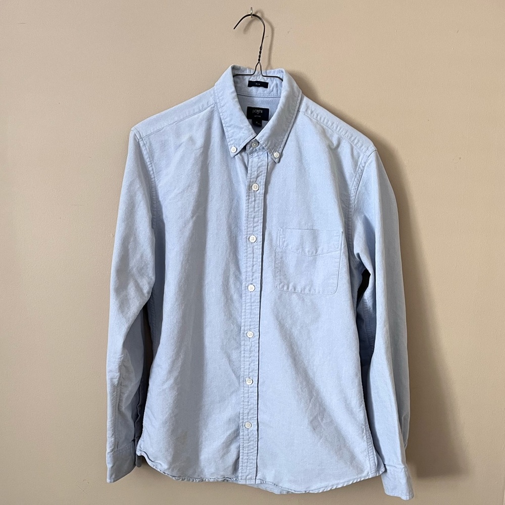 J.Crew Oxford Cloth Button Down - Slim Medium in Light Blue